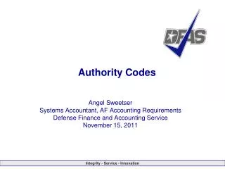 Authority Codes