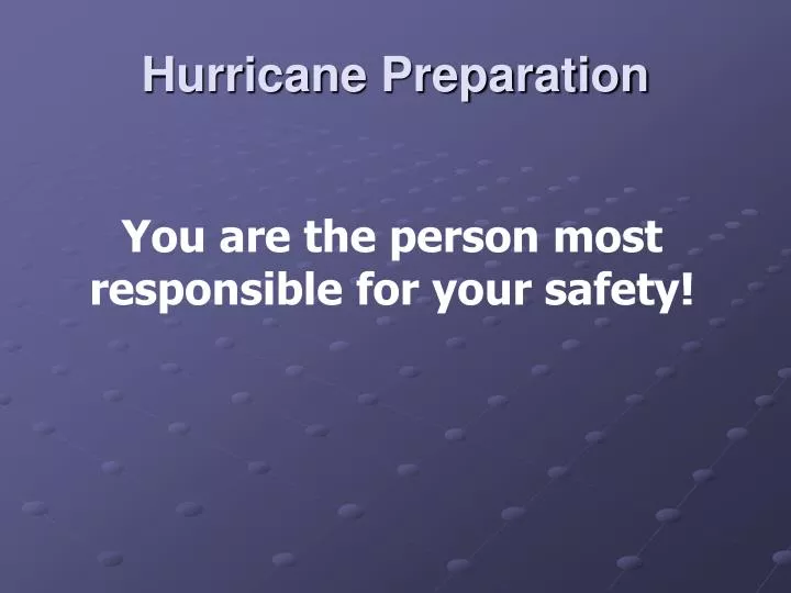 hurricane preparation