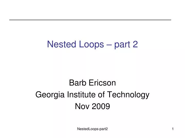 nested loops part 2