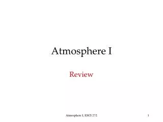 Atmosphere I