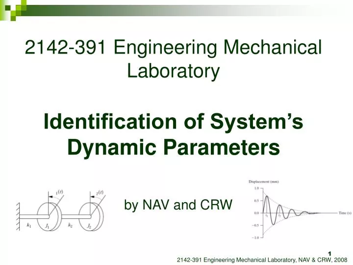 2142 391 engineering mechanical laboratory identification of system s dynamic parameters