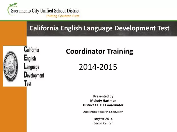 california english language development test coordinator training