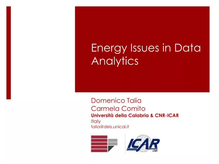 energy i ssues in data analytics