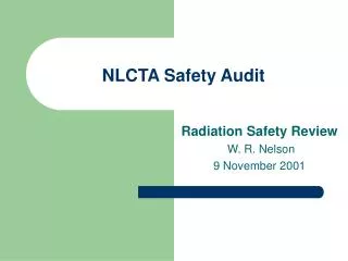 NLCTA Safety Audit