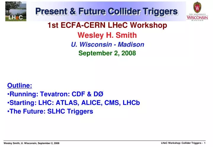 present future collider triggers