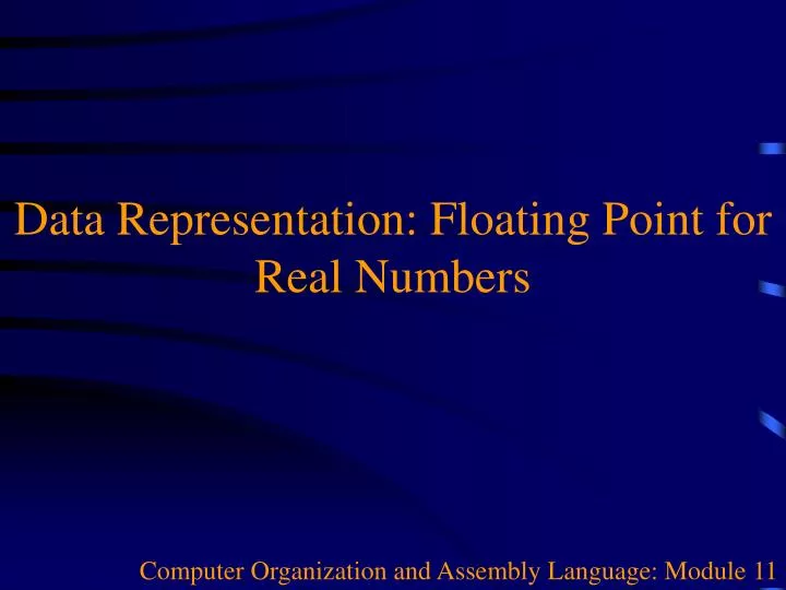 data representation floating point for real numbers