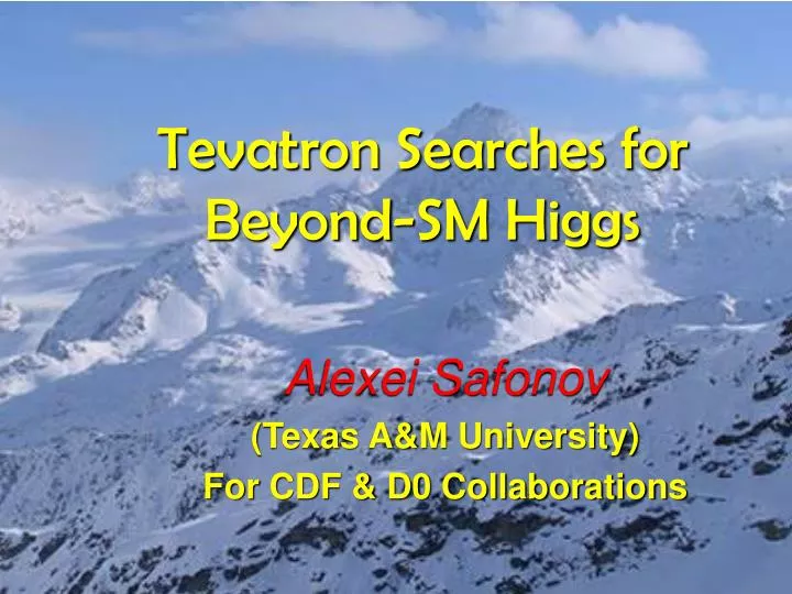 tevatron searches for beyond sm higgs