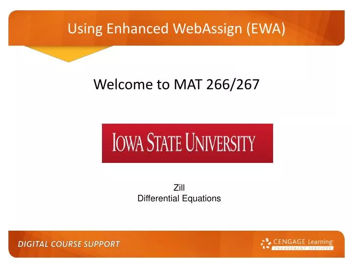 using enhanced webassign ewa