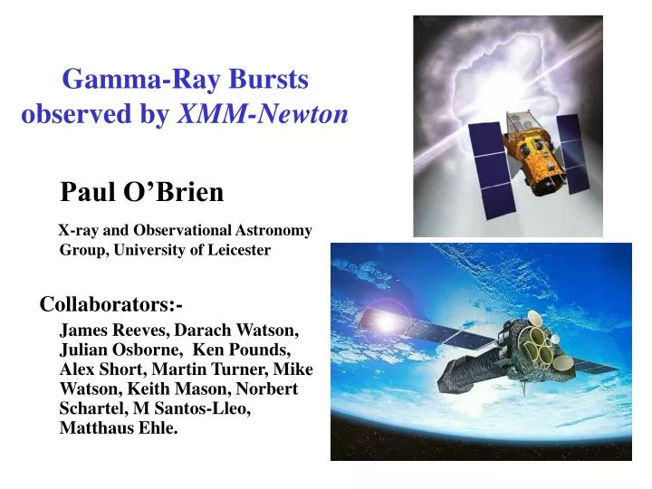 gamma ray bursts observed by xmm newton