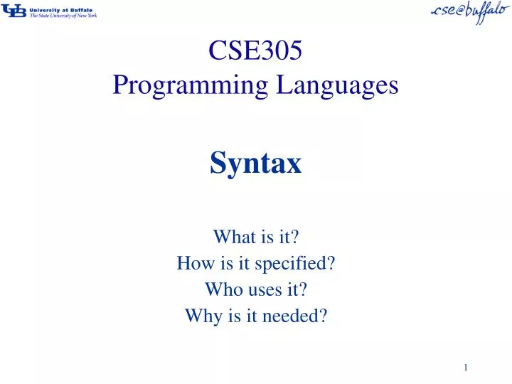 cse305 programming languages