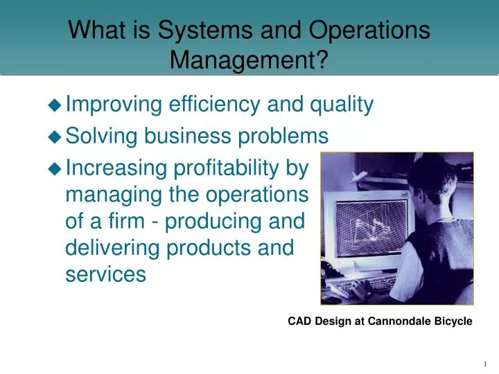 what is systems and operations management