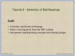 Tutorial 8 - Selection of Ball Bearings - slide 1