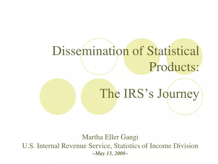 dissemination of statistical products