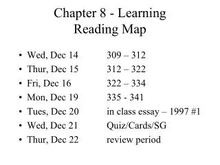 Chapter 8 - Learning Reading Map