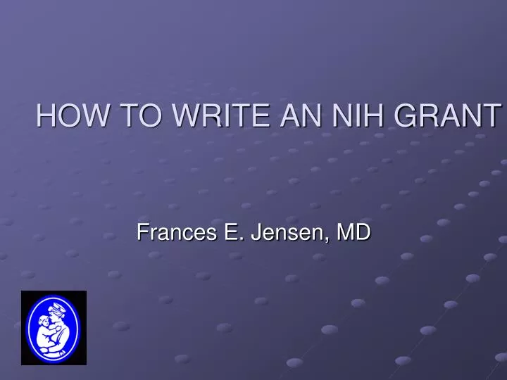 how to write an nih grant