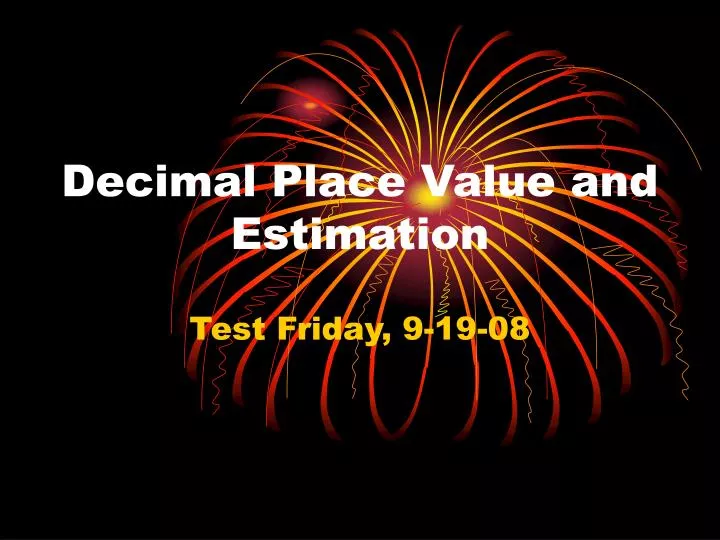decimal place value and estimation