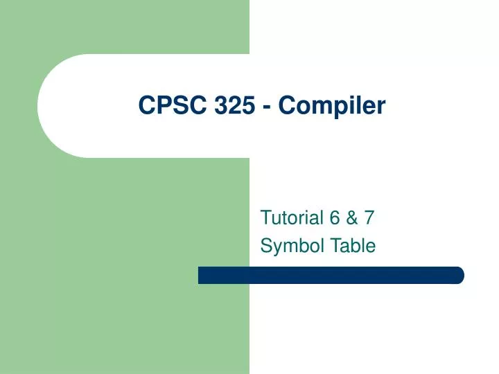 cpsc 325 compiler