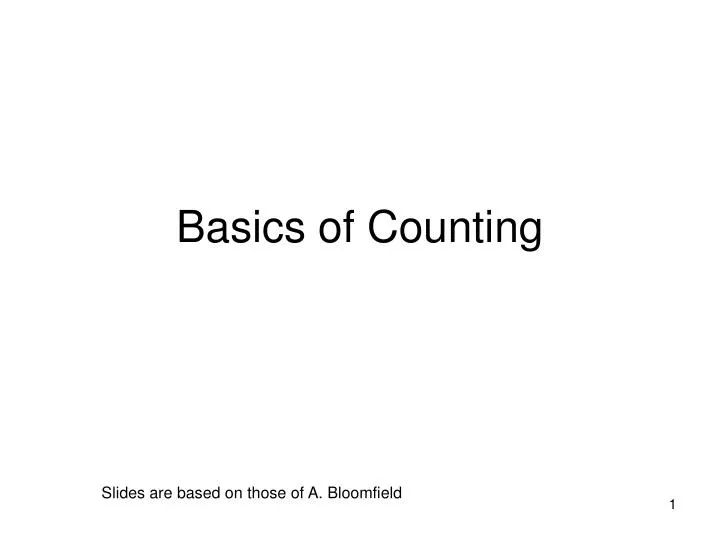 basics of counting