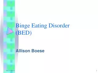 Binge Eating Disorder (BED)