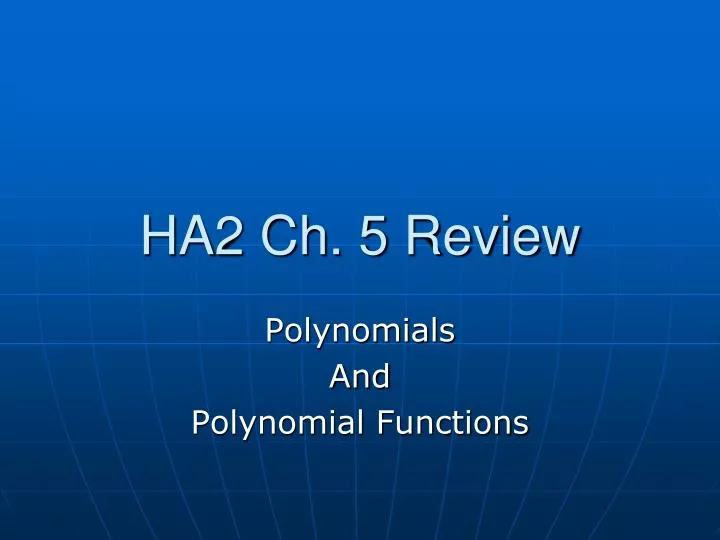 ha2 ch 5 review