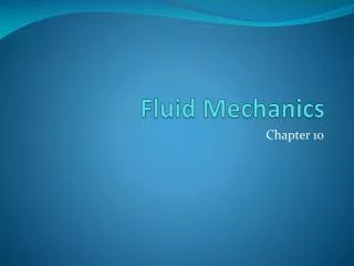 Fluid Mechanics