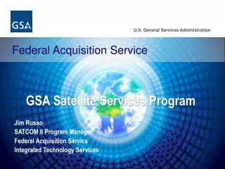 GSA Satellite Services Program