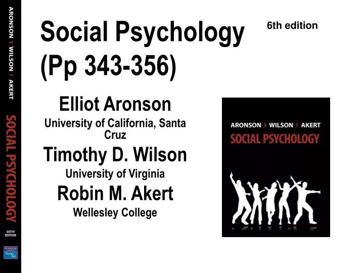 social psychology pp 343 356