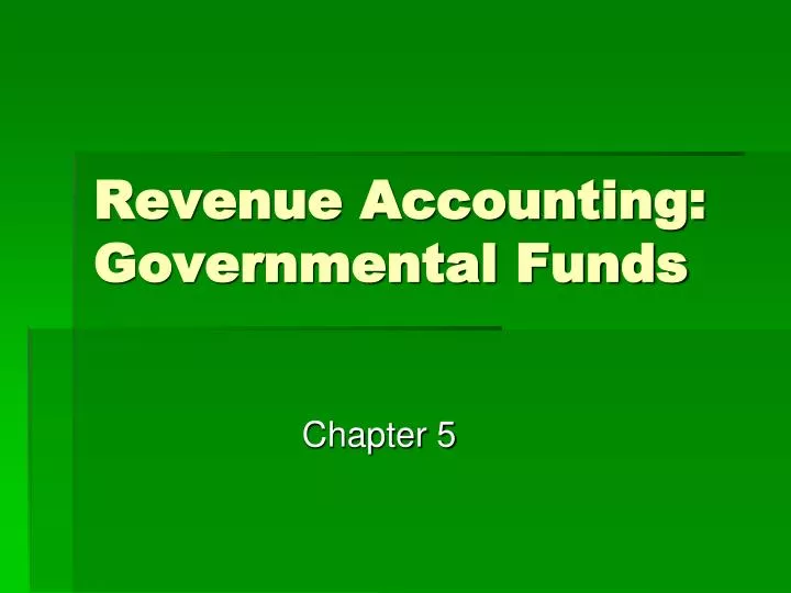 revenue accounting governmental funds