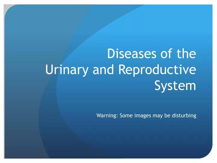 diseases of the urinary and reproductive system