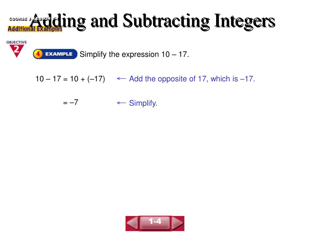 PPT - Adding and Subtracting Integers PowerPoint Presentation, free ...