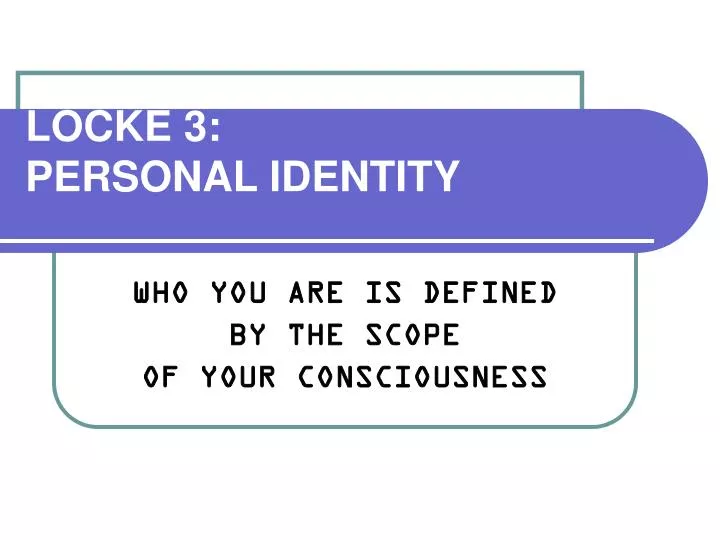 locke 3 personal identity