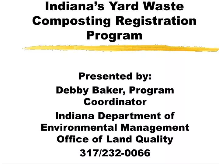 indiana s yard waste composting registration program