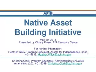 Native Asset Building Initiative