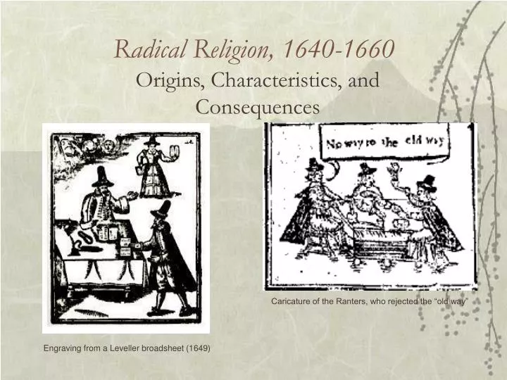 radical religion 1640 1660