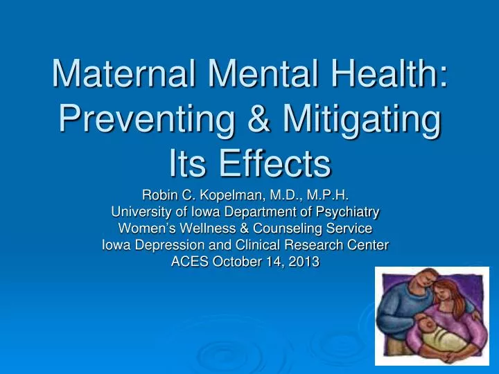 maternal mental health preventing mitigating its effects