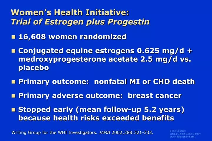 women s health initiative trial of estrogen plus progestin