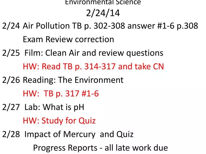 environmental science 2 24 14