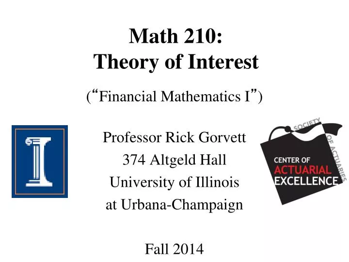 math 210 theory of interest