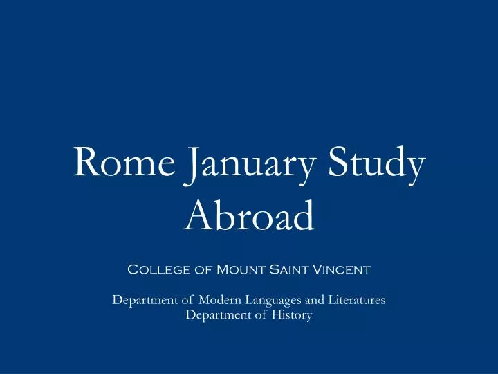 rome january study abroad