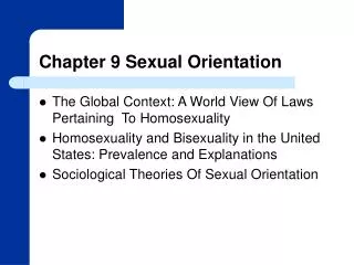 Chapter 9 Sexual Orientation