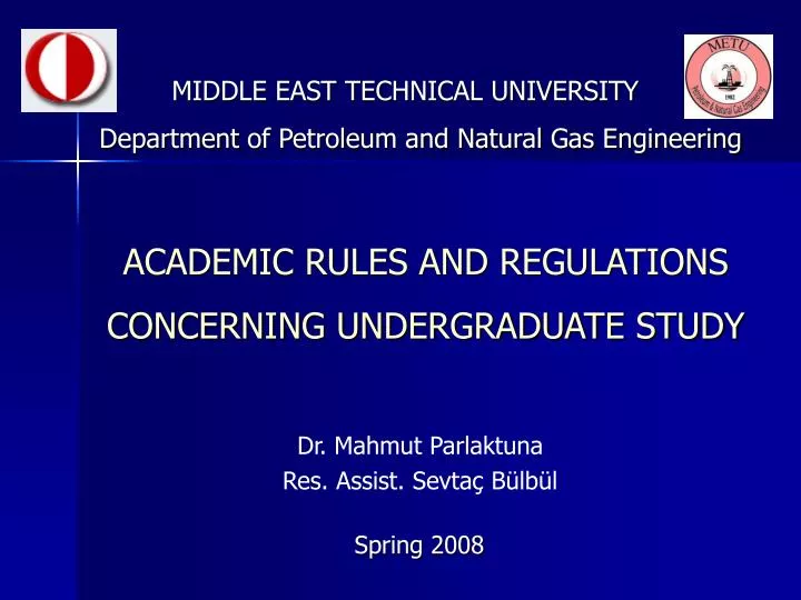 academic rules and regulations concerning undergraduate study