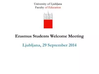 Erasmus Students Welcome Meeting