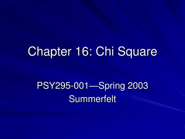 chapter 16 chi square