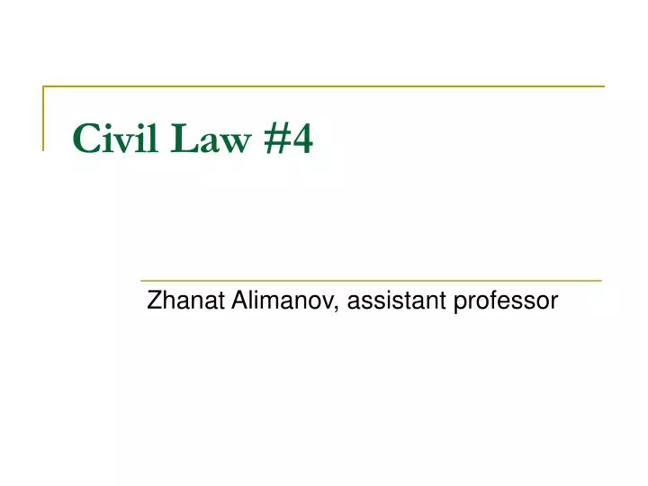 civil law 4