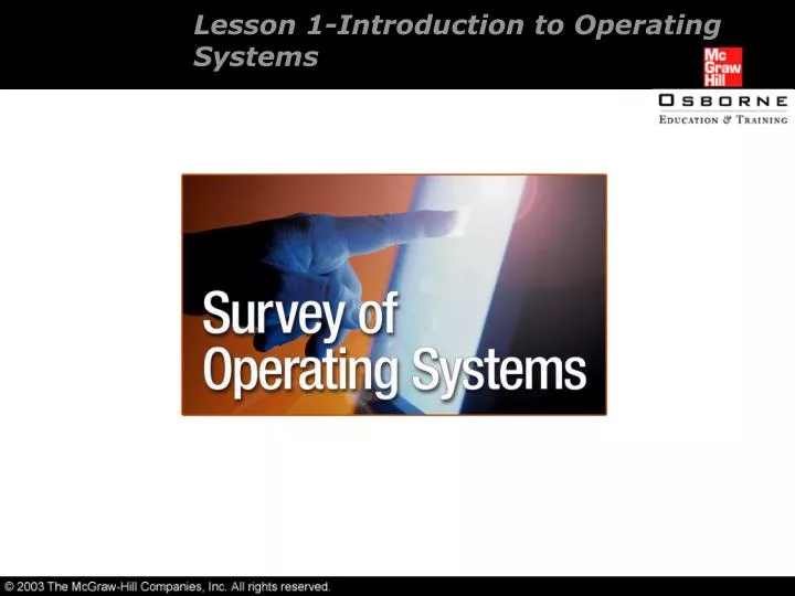 lesson 1 introduction to operating systems