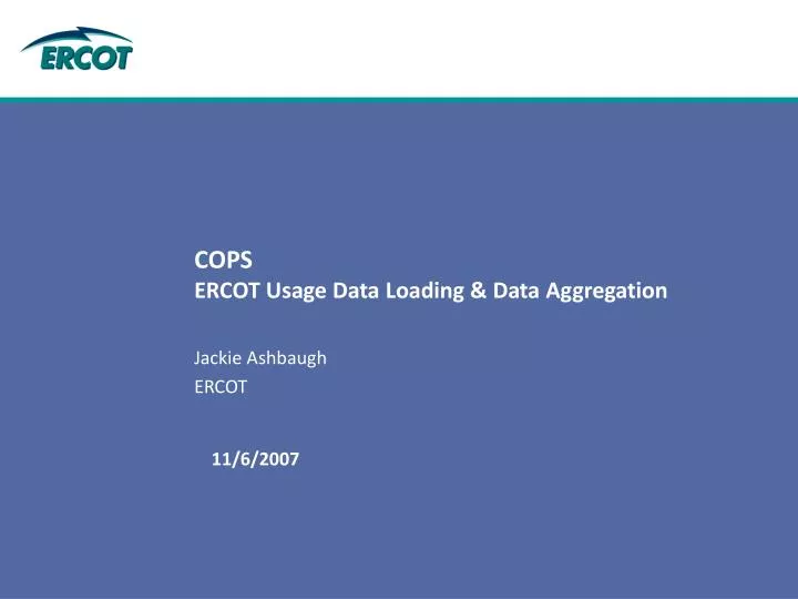 cops ercot usage data loading data aggregation