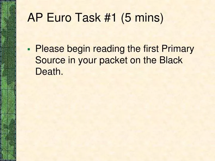 ap euro task 1 5 mins