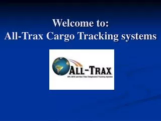 Welcome to: All-Trax Cargo Tracking systems
