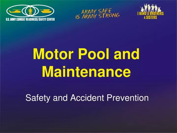 motor pool and maintenance