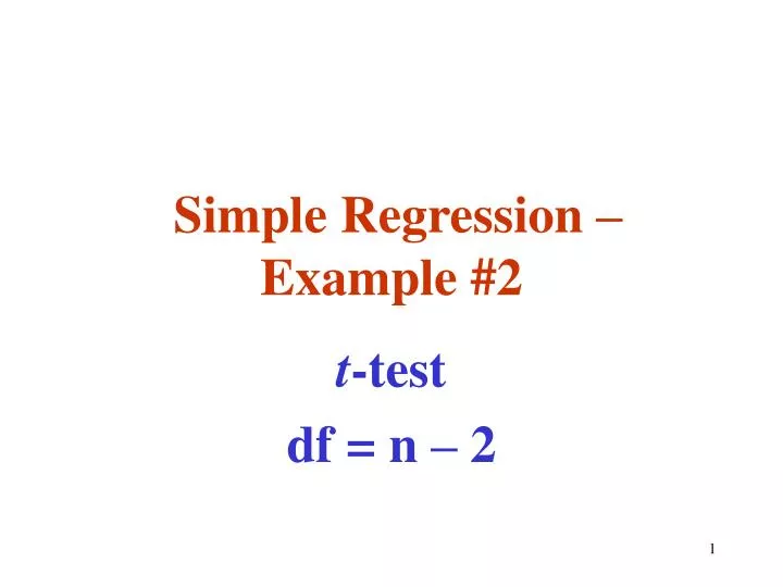 simple regression example 2